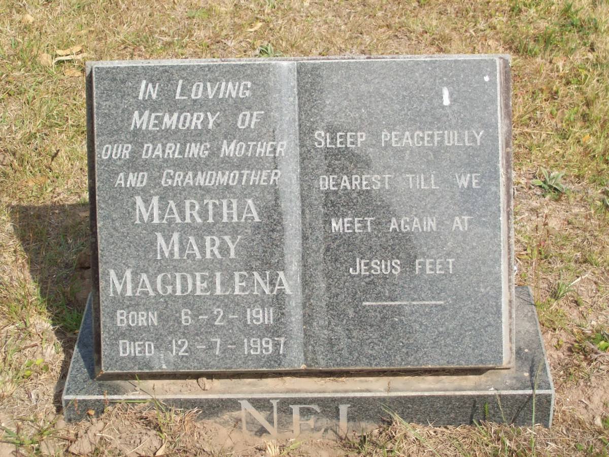 NEL Martha Mary Magdelena 1911-1997