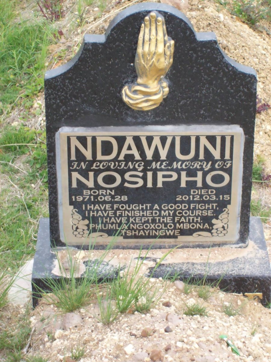 NDAWUNI Nosipho 1971-2012