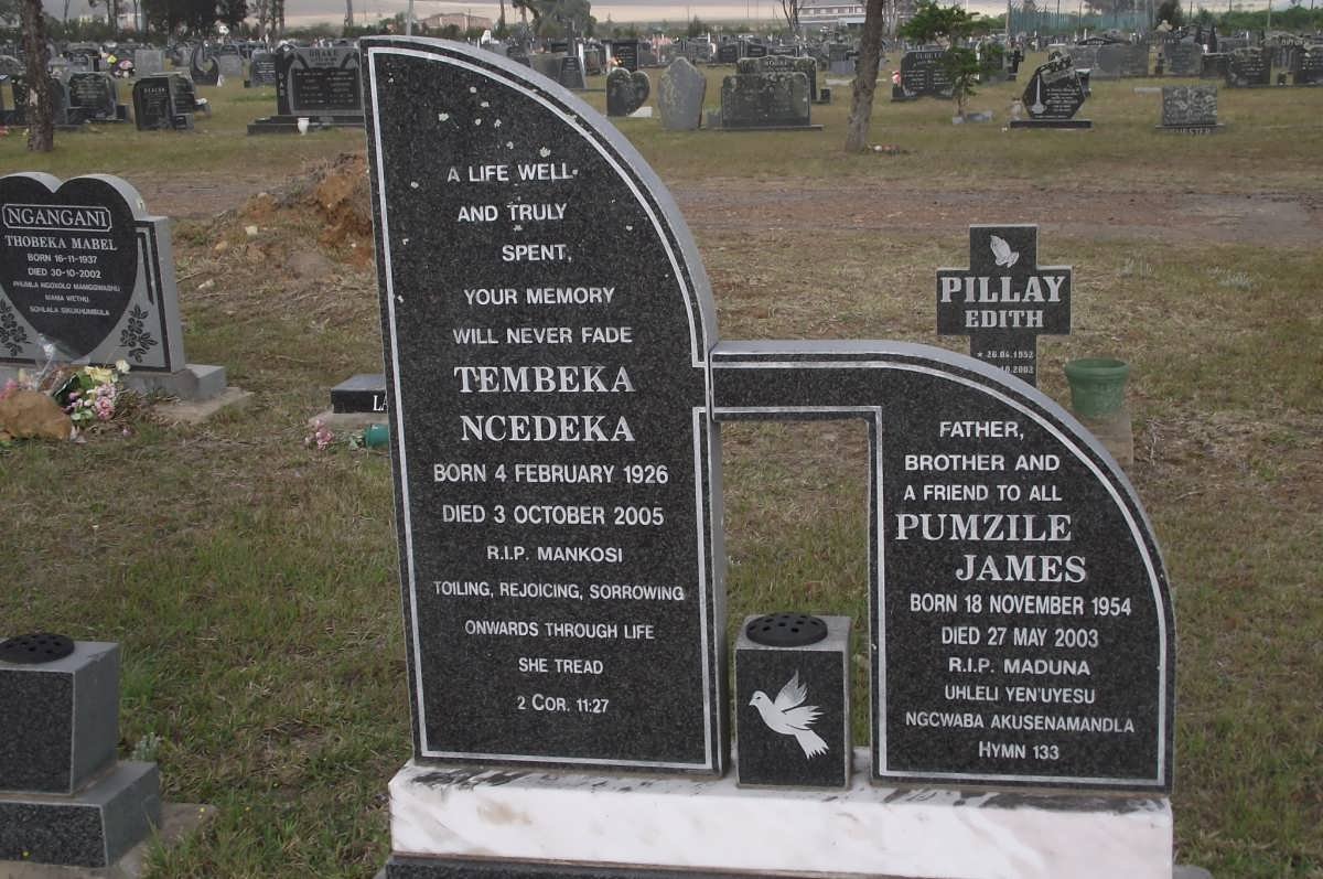 NCEDEKA Tembeka 1926-2006 :: NCEDEKA Pumzile James 1954-2003