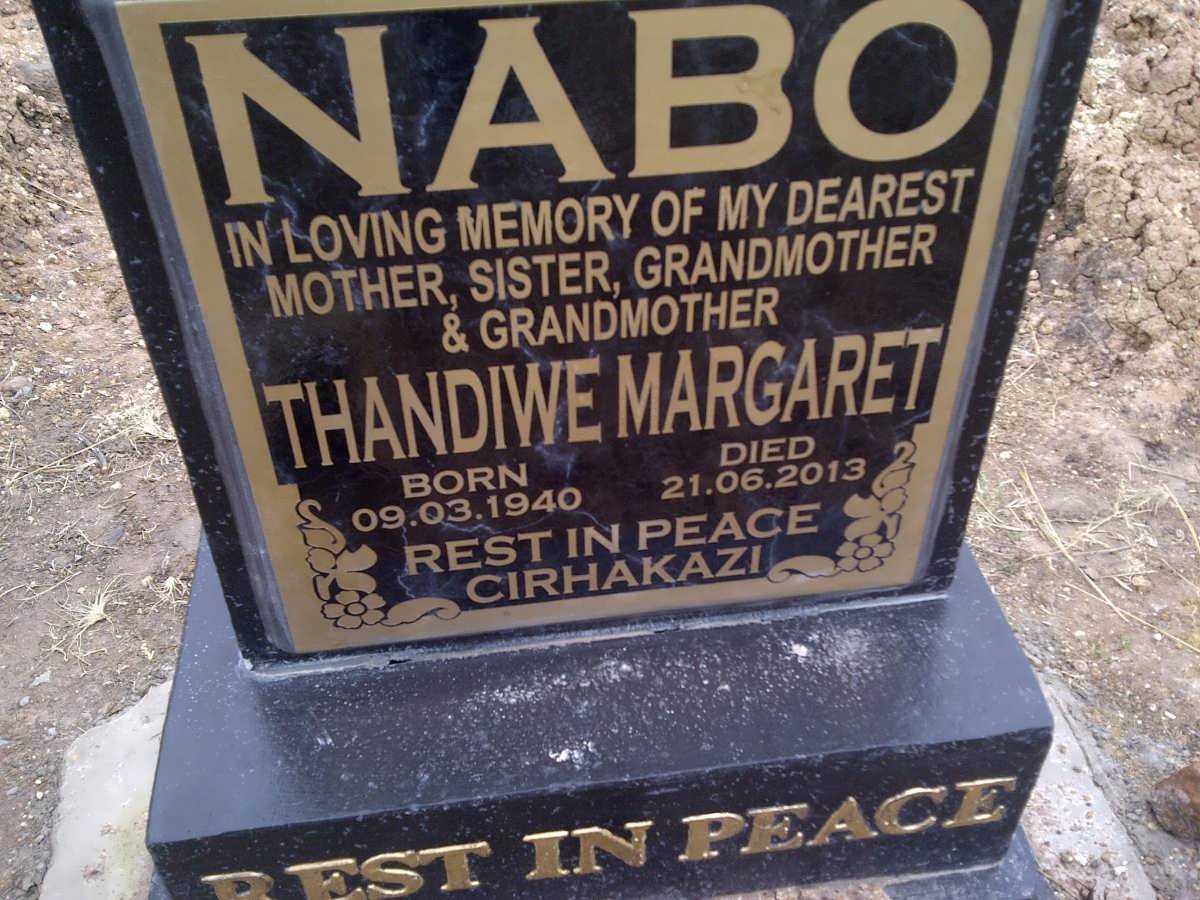NABO Thandiwe Margaret 1940-2013