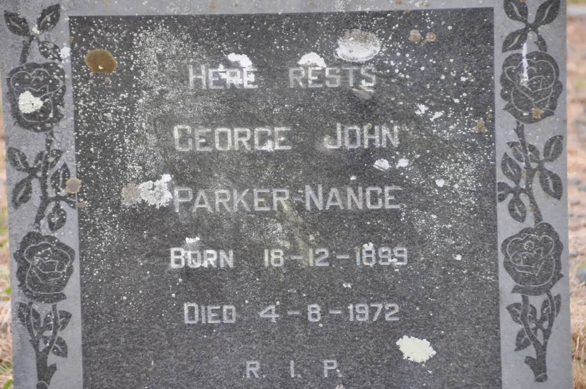 NANCE George John, Parker 1899-1972