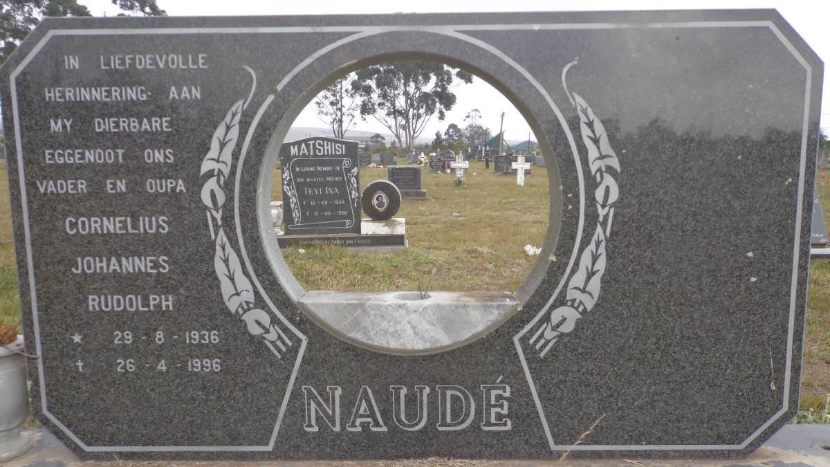NAUDÉ Cornelius Johannes Rudolph 1936-1996