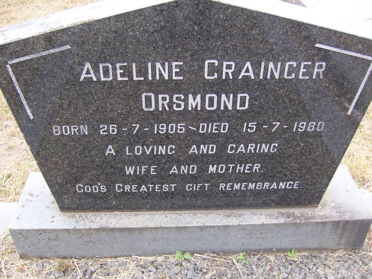 ORSMOND Adeline Grainger 1905-1980