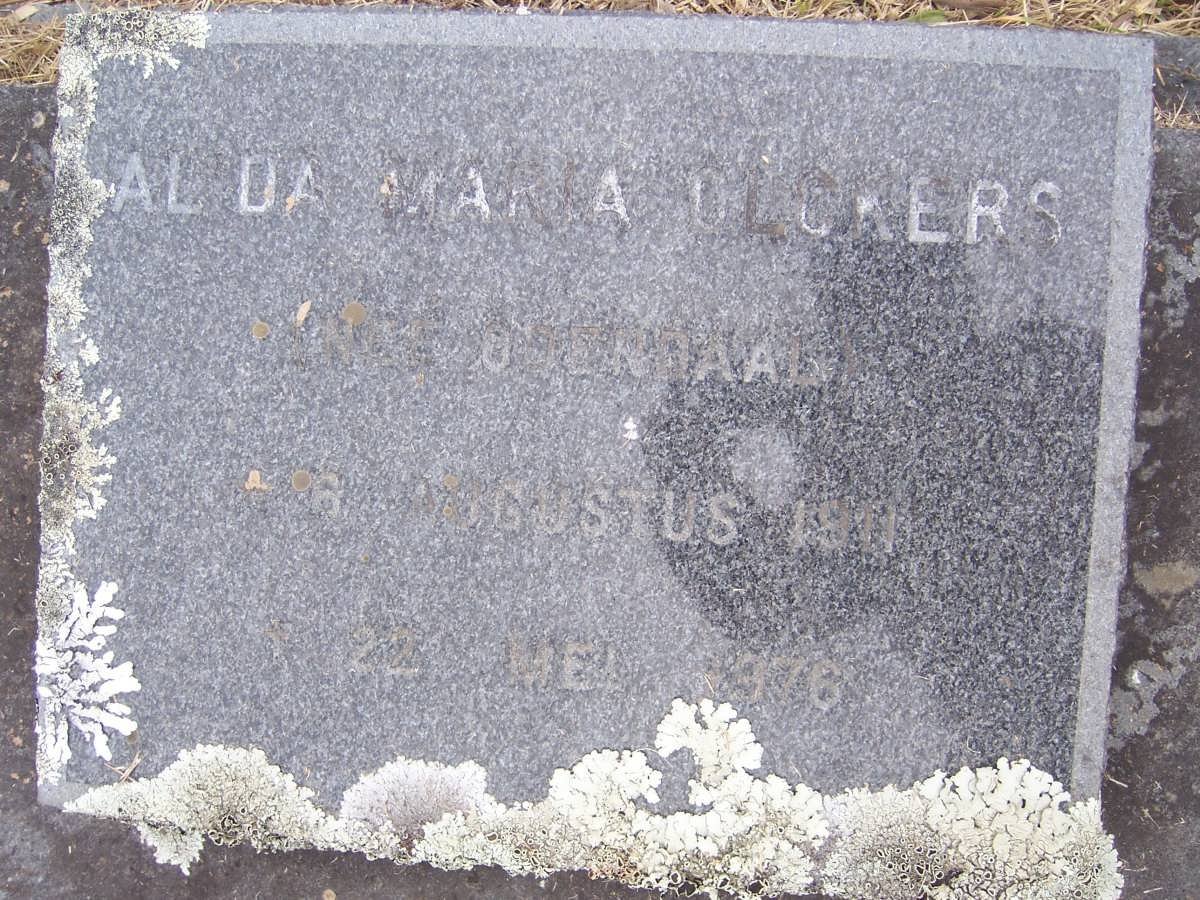 OLCKERS Alda Maria nee ODENDAAL 1911-1976