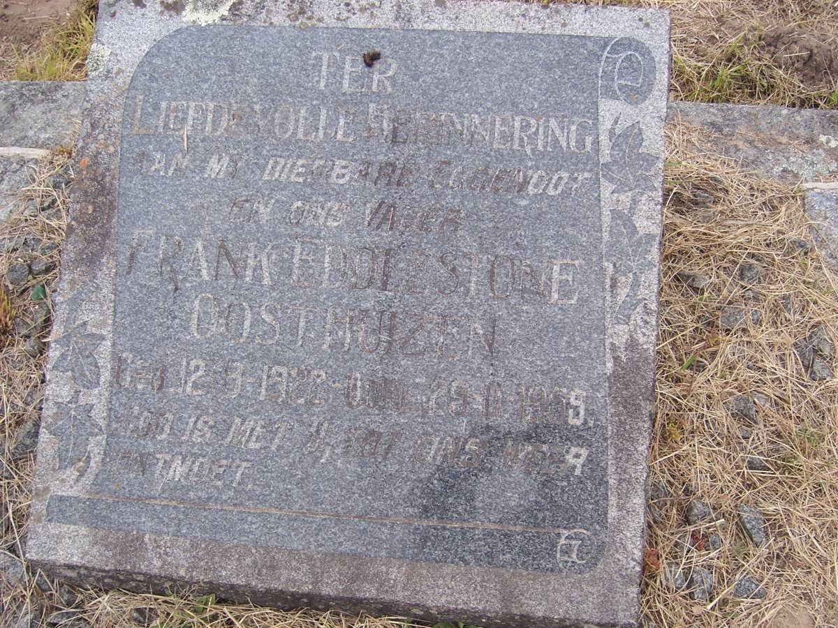 OOSTHUIZEN Frank Eddlestone 1922-1959