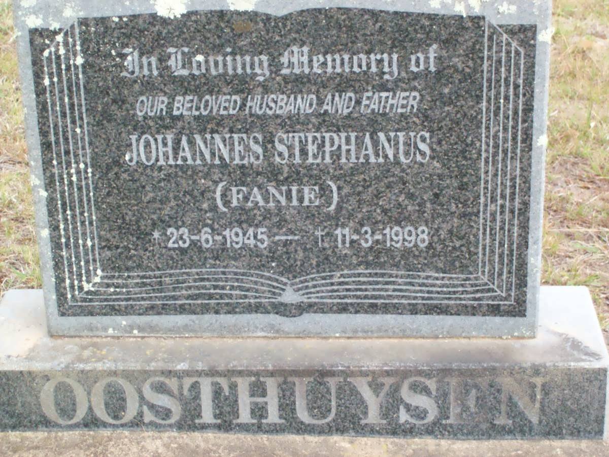 OOSTHUYSEN Johannes Stephanus 1945-1998
