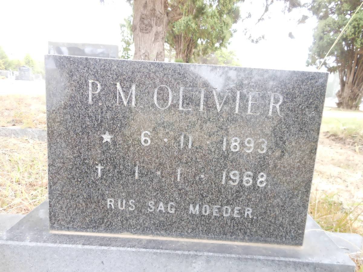 OLIVIER P.M. 1893-1968