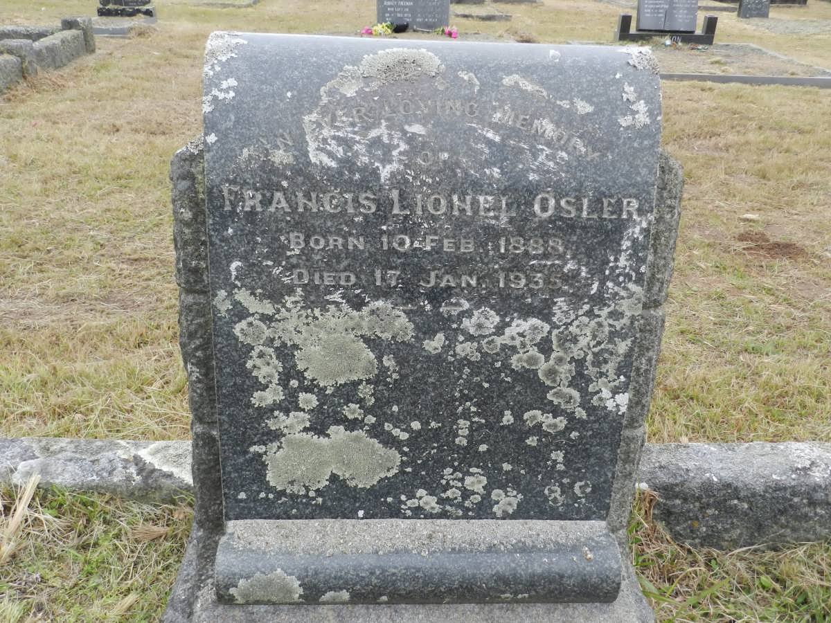 OSLER Francis Lionel 1888-1935