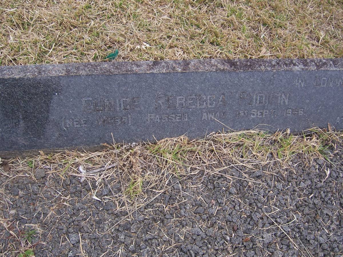 PUDIFIN Eunice Rebecca nee WEBB -1956