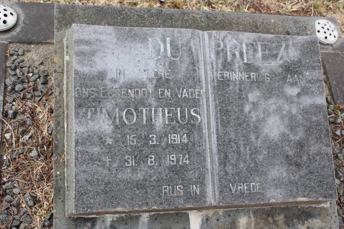 PREEZ Timotheus, du 1914-1974