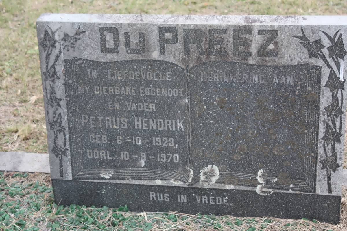 PREEZ Petrus Hendrik, du 1923-1970