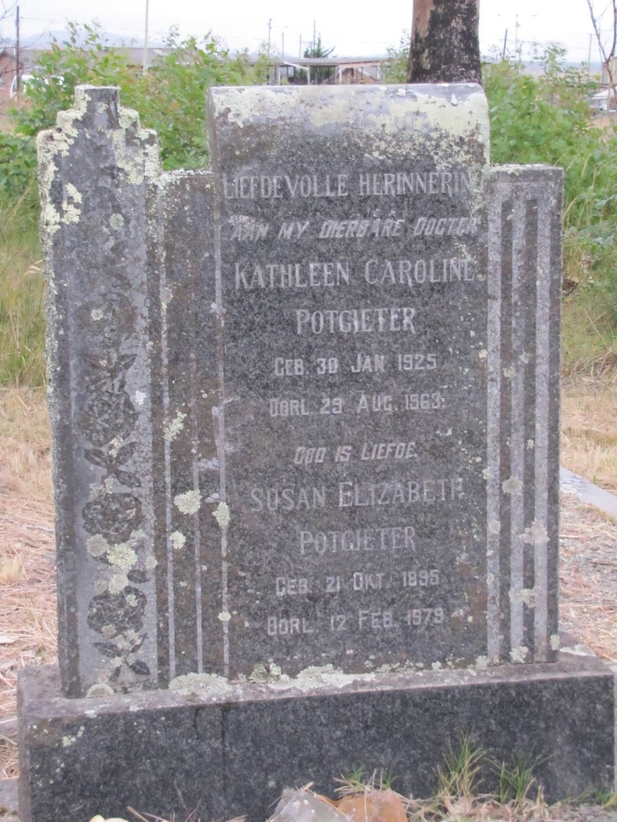 POTGIETER Susan Elizabeth 1895-1979 :: POTGIETER Kathleen Caroline 1925-1963