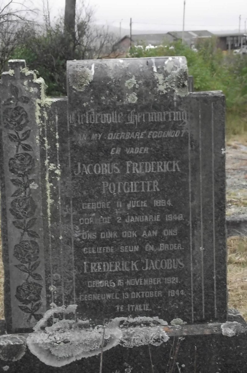 POTGIETER Jacobus Frederick 1894-1948 :: Frederick Jacobus 1921-1944