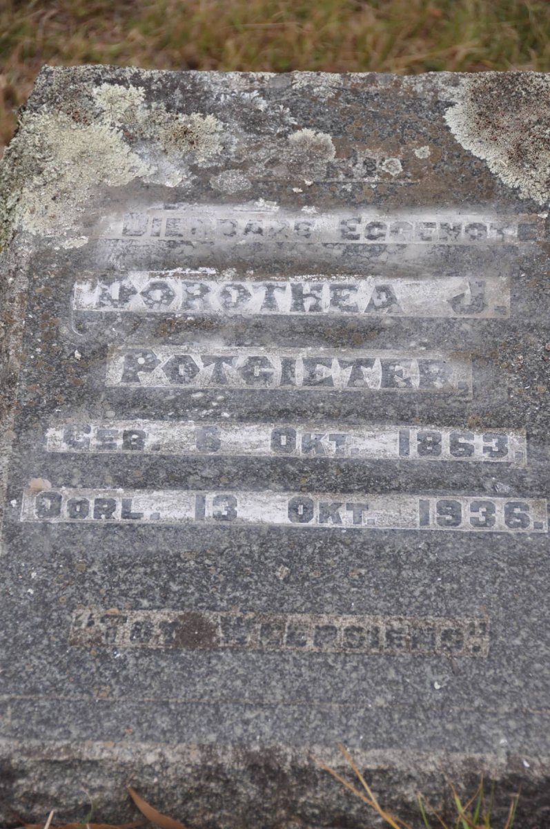 POTGIETER Dorothea J. 1863-1936