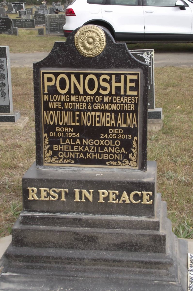 PONOSHE Novumile Notemba Alima 1954-2013