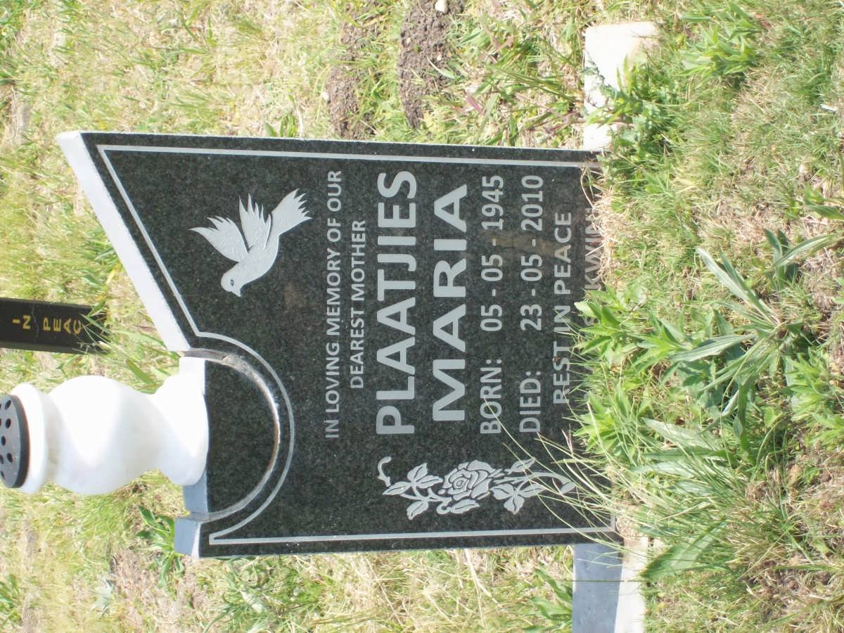 PLAATJIES Maria 1945-2010