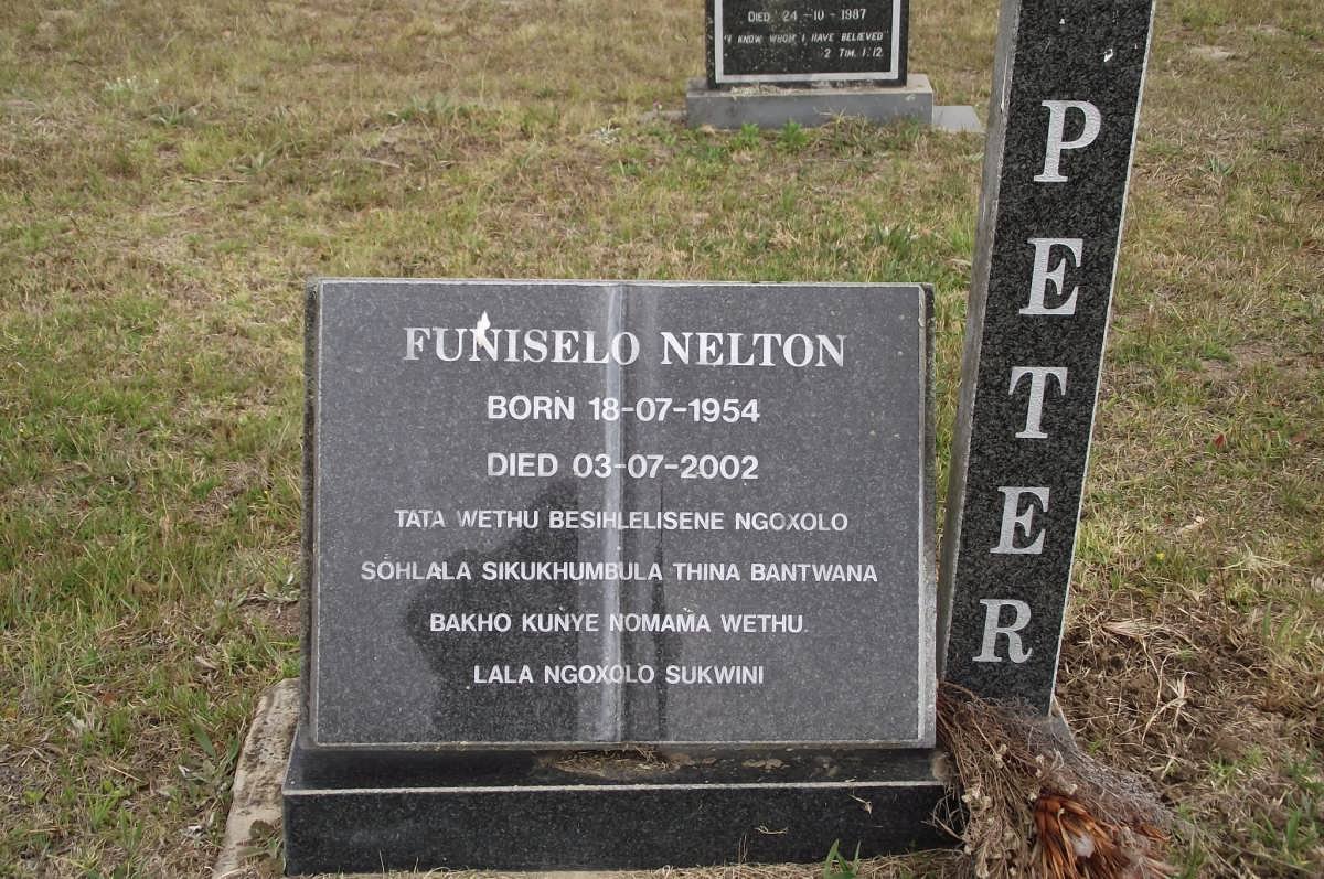 PETER Funiselo Nelton 1954-2002