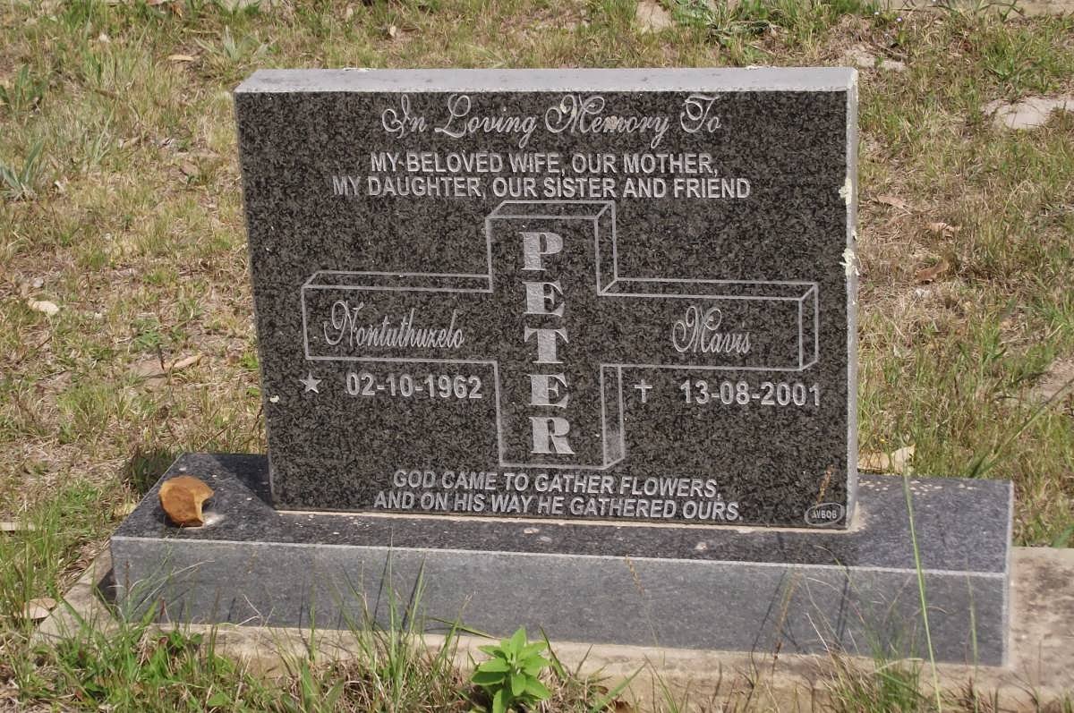 PETER Nontuthumelo Mavis 1962-2001