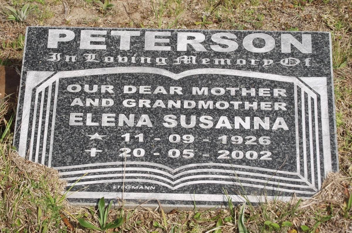 PETERSON Elena Susanna 1926-2002