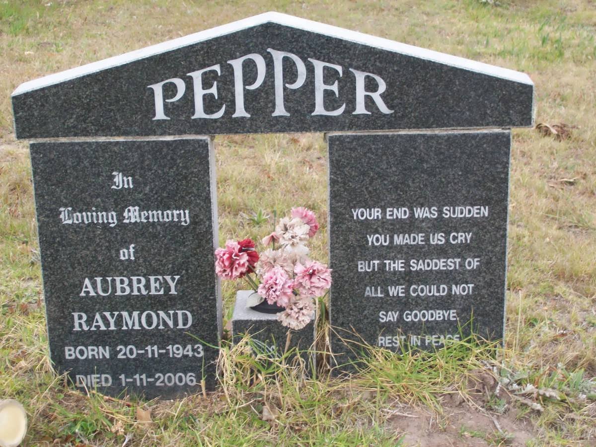 PEPPER Aubrey Raymond 1943-2006