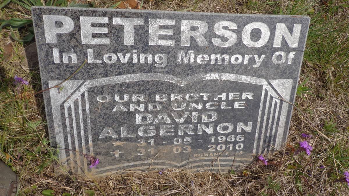 PETERSON David Algernon 1966-2010