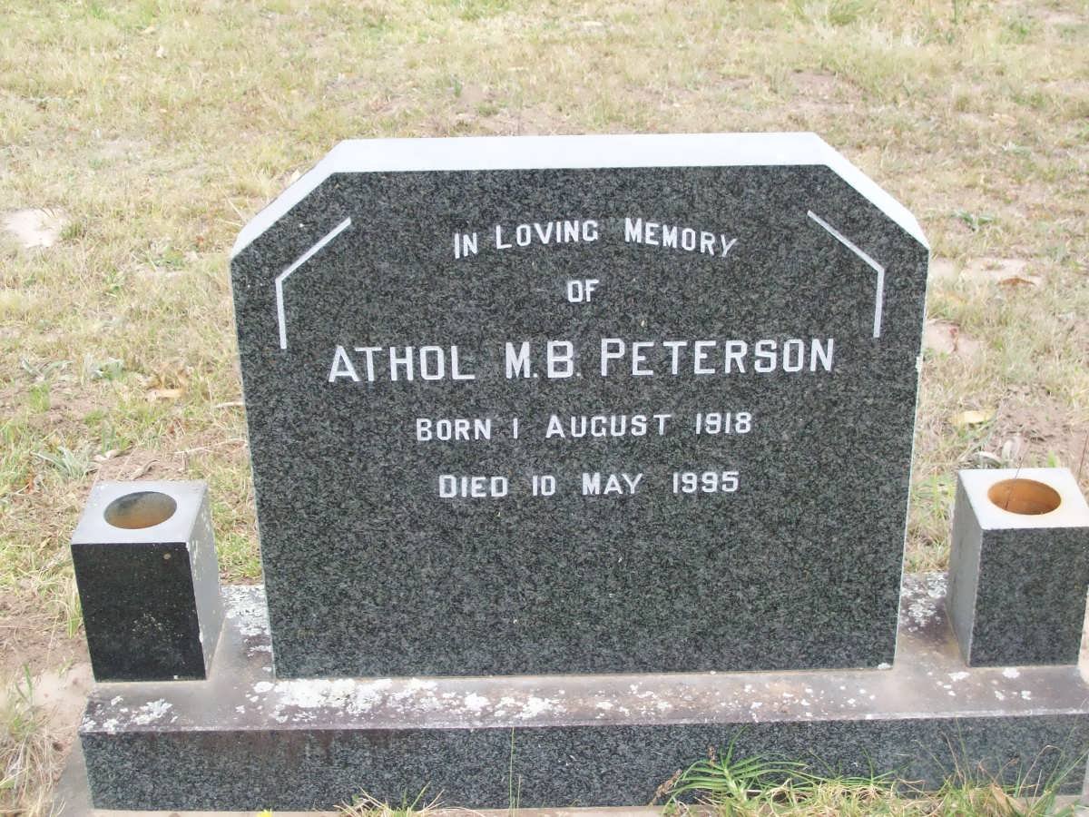 PETERSON Athol M.B. 1918-1995