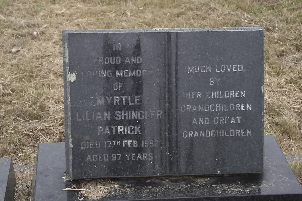 PATRICK Myrtle Lilian SCHINGLER -1992