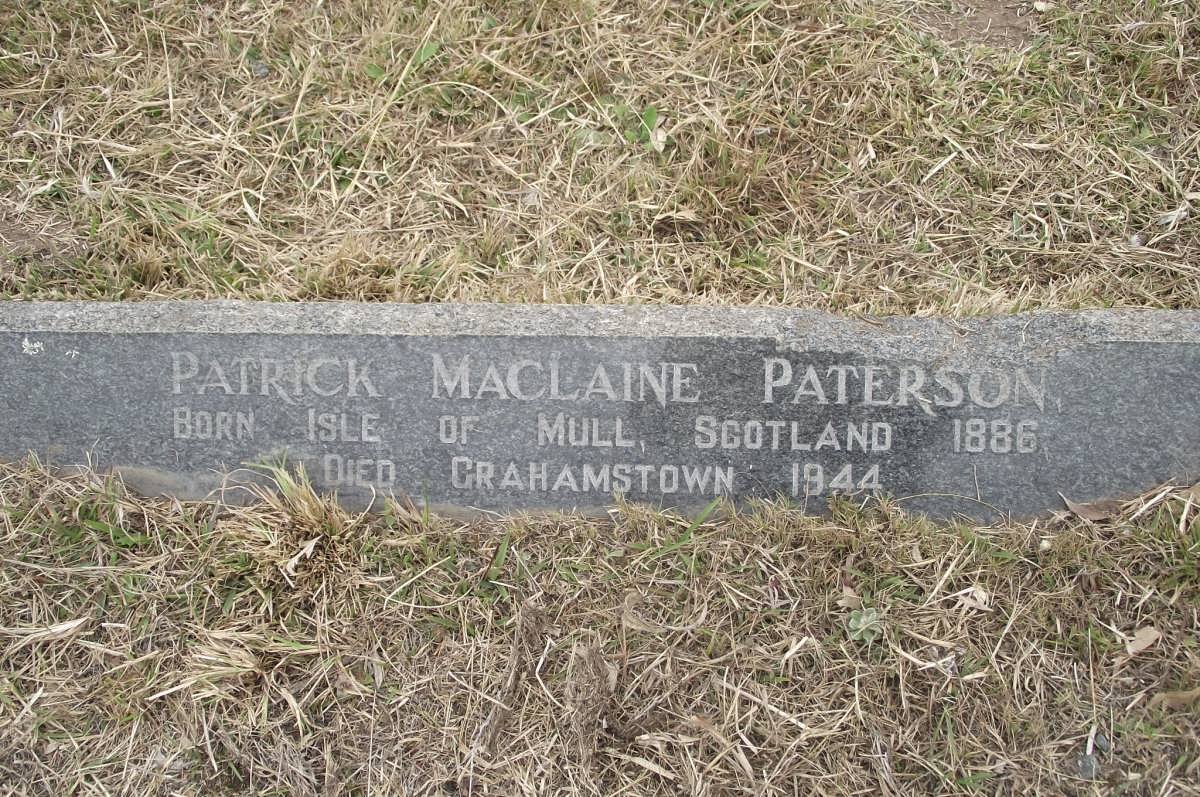 PATERSON Patrick Maclaine 1886-1944