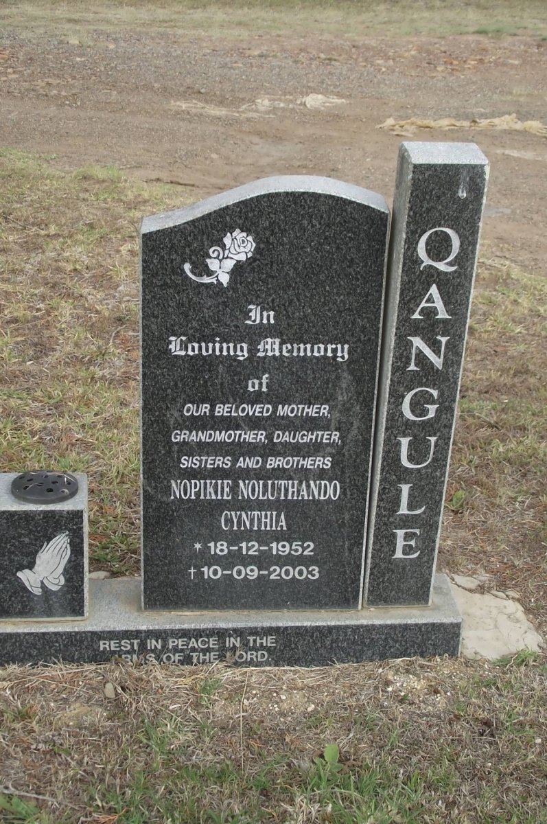 QANGULE Nopikie Noluthando Cynthia 1952-2003