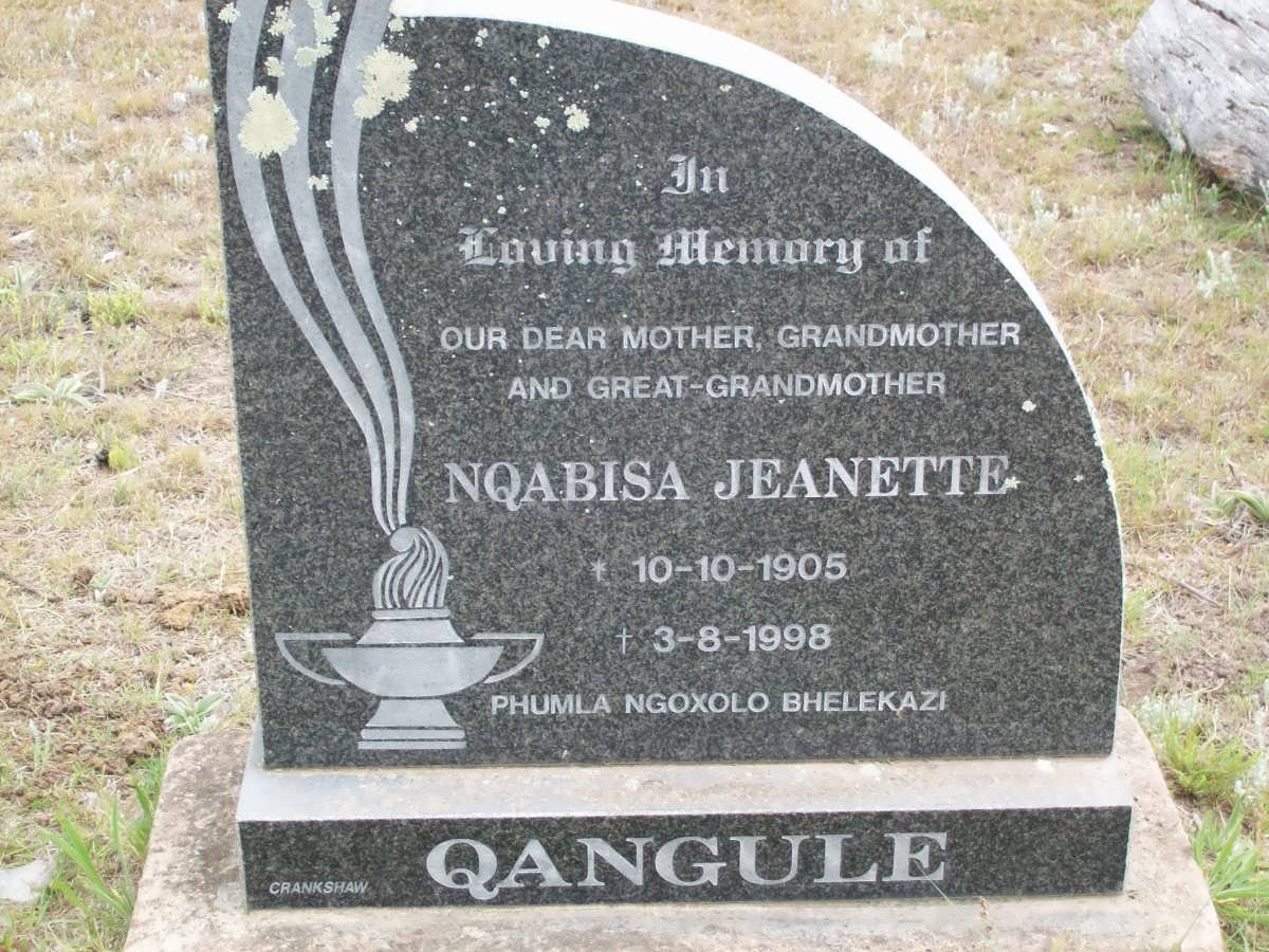 QANGULE Nqabisa Jeanette 1905-1998