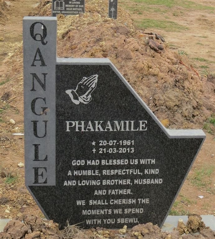 QANGULE Phakamile 1961-2013