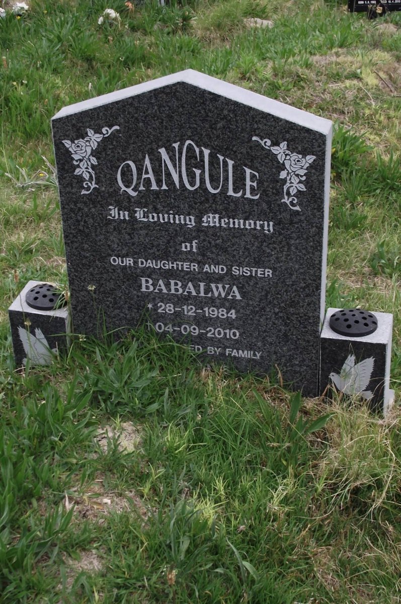QANGULE Babalwa 1984-2010