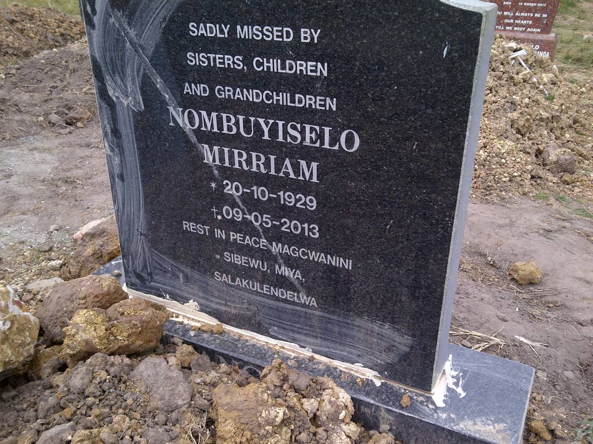 QANGULE Nombuyiselo Mirriam 1929-2013