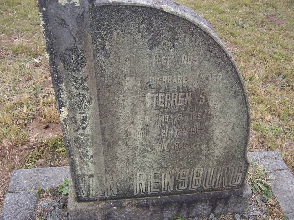 RENSBURG Stephan S.,van 1894-1952