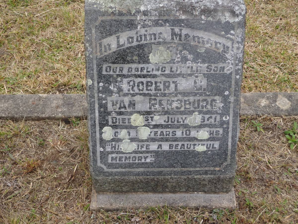 RENSBURG Robert G., van -1941