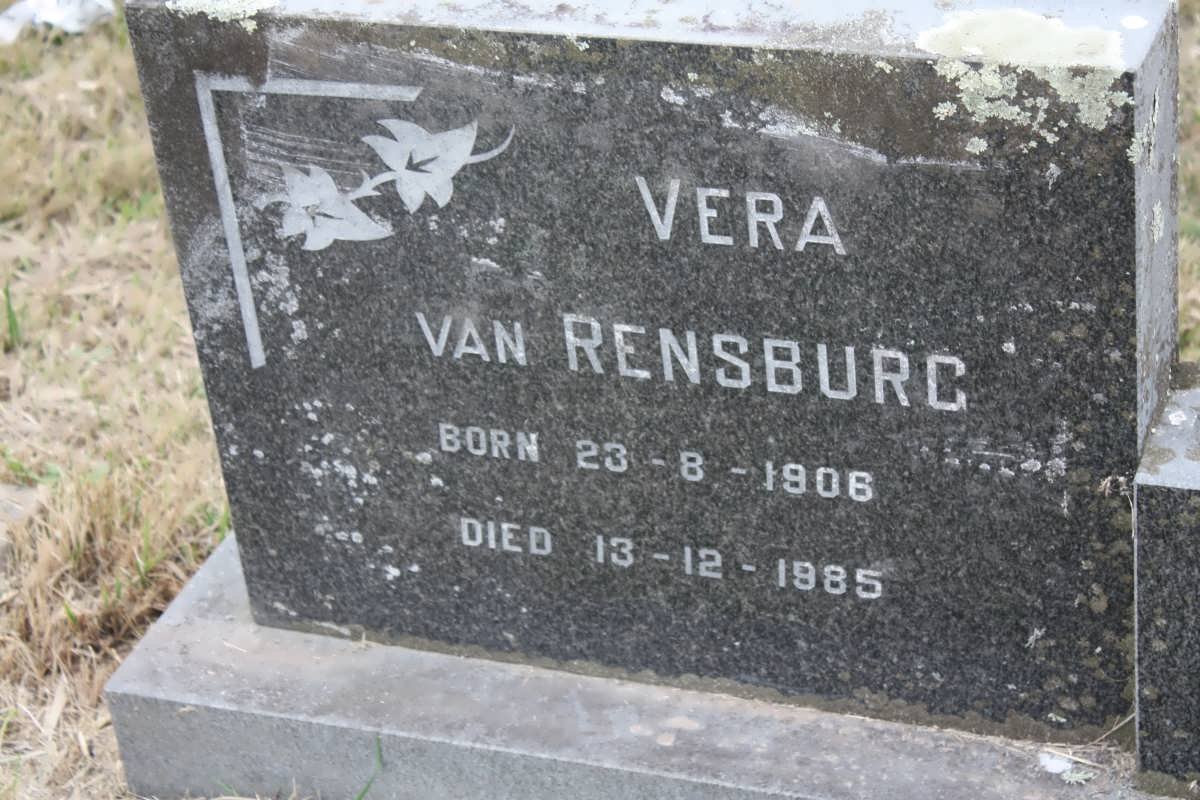 RENSBURG Vera, van 1906-1985