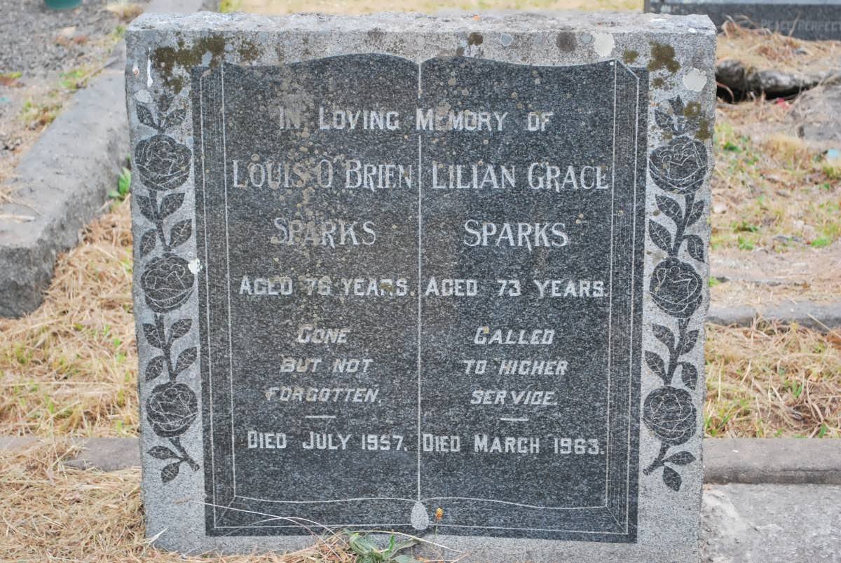 SPARKS Louis O'Brien -1957 &amp; Lilian Grace -1963