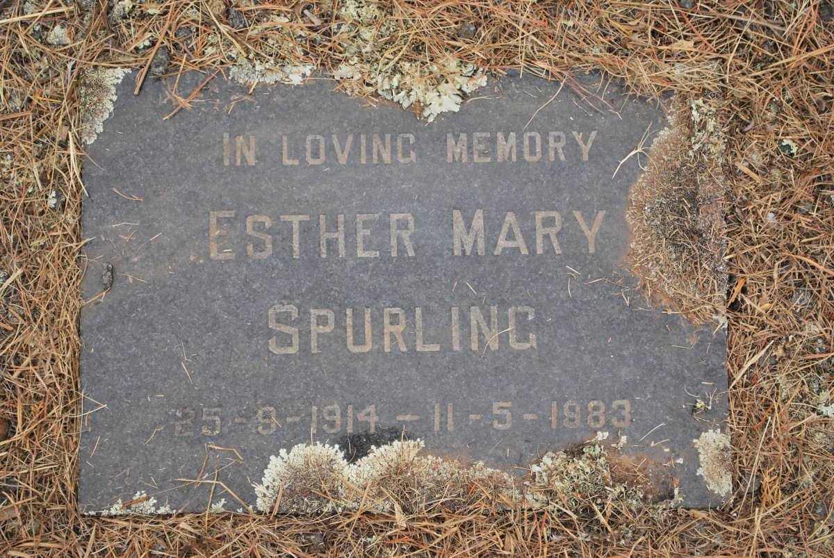 SPURLING Esther Mary 1914-1983