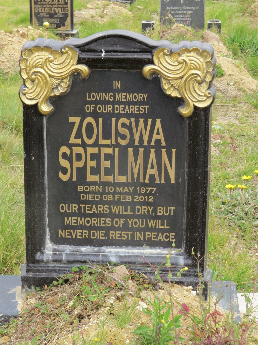 SPEELMAN Zoliswa 1977-2012