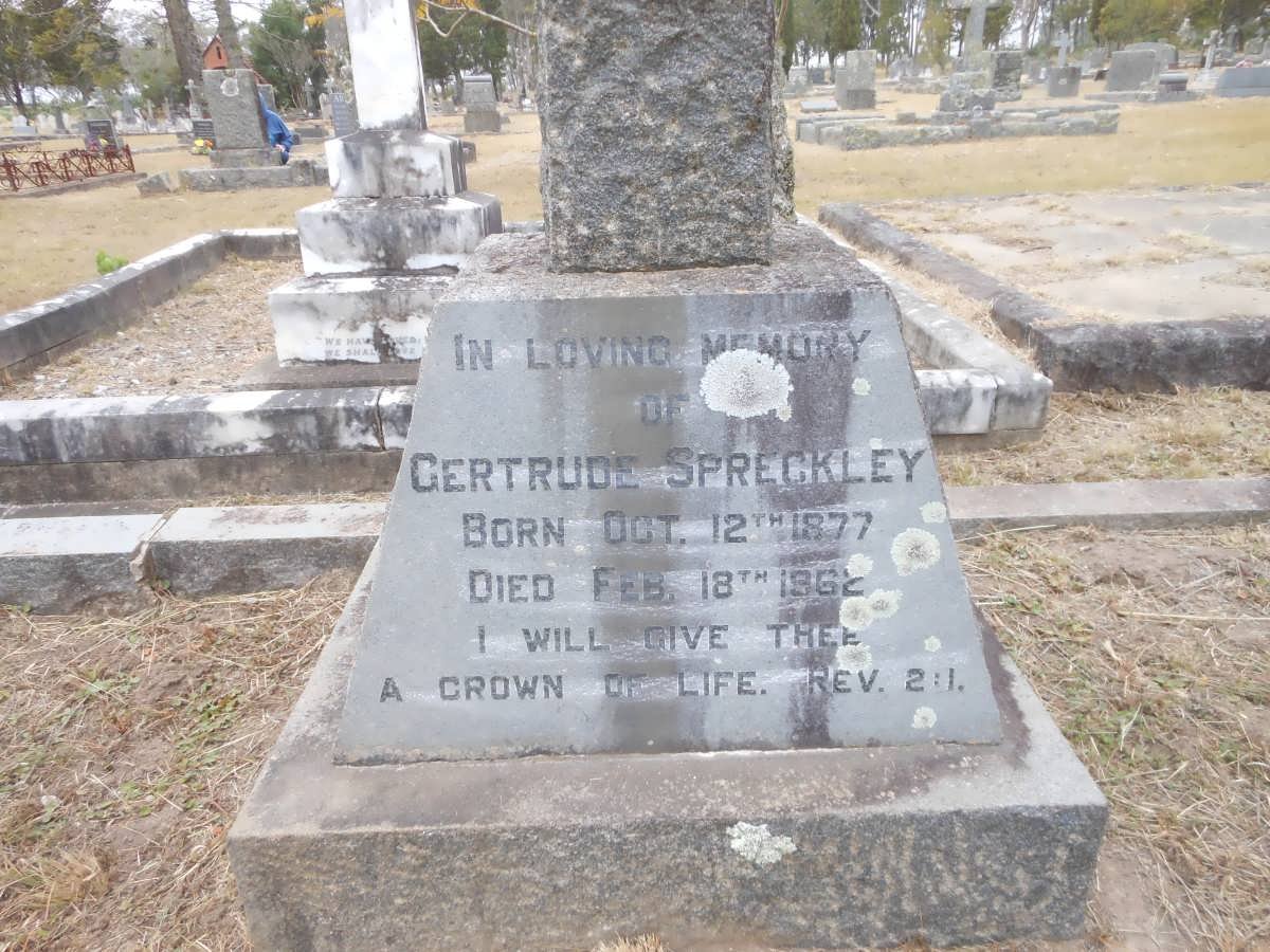 SPRECKLEY Gertrude 1877-1962
