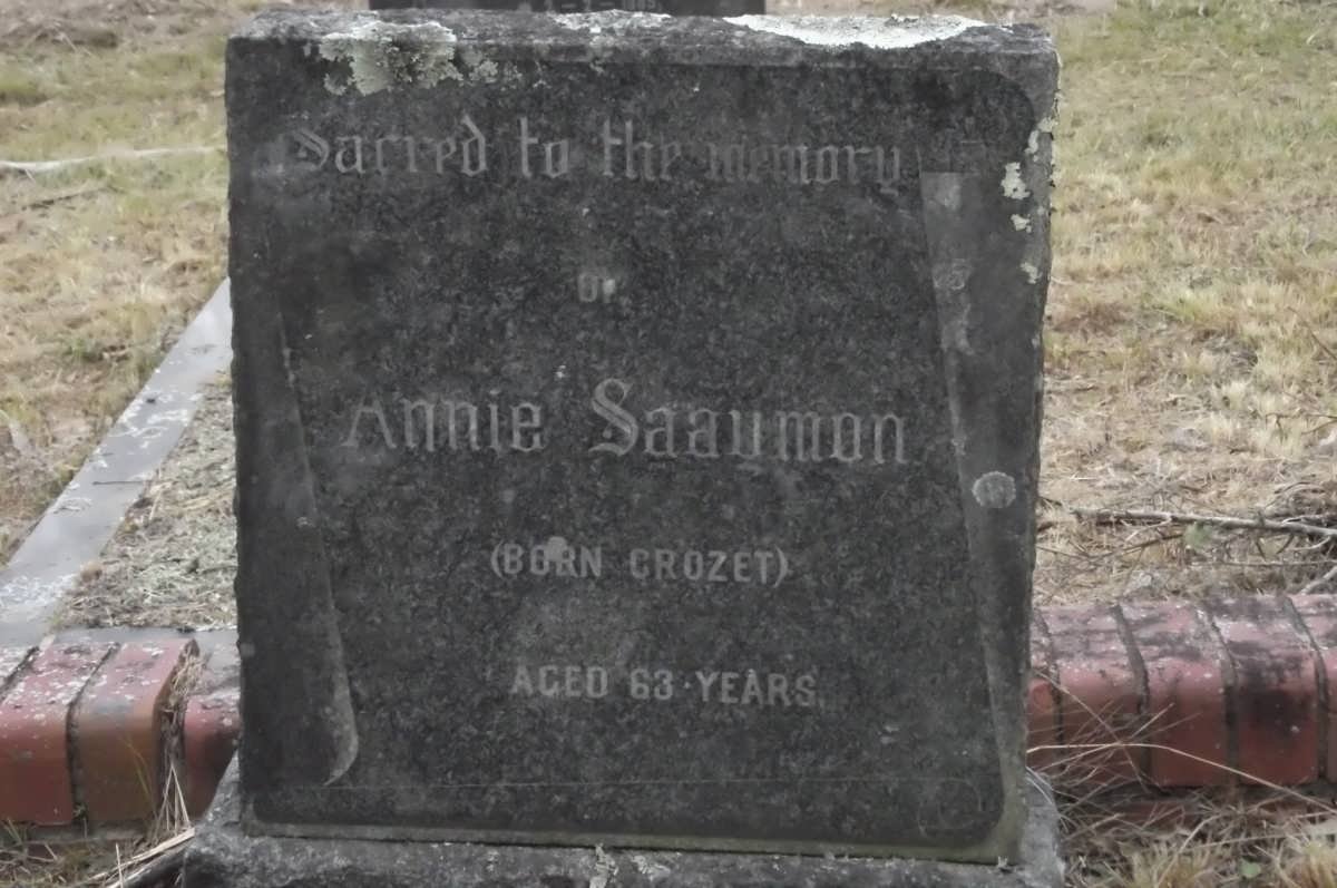 SAAYMON Annie nee CROZET