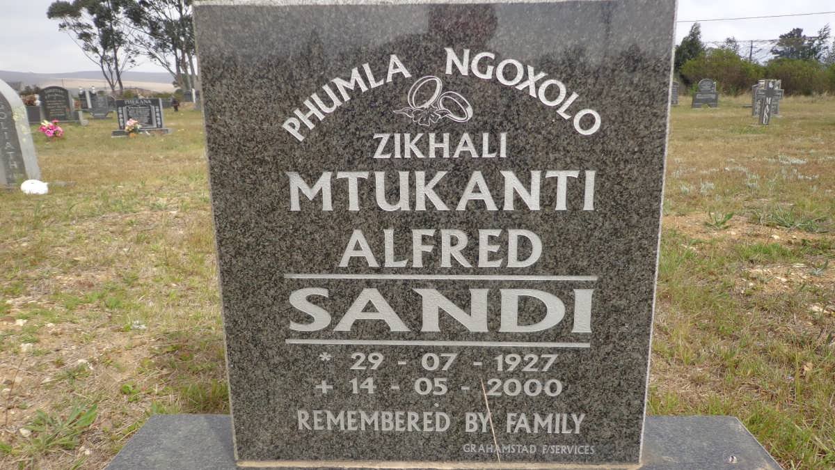 SANDI Mtukanti Alfred 1927-2000