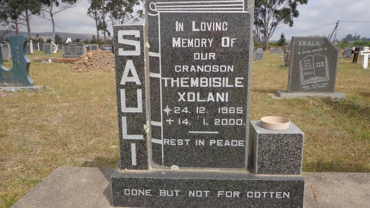 SAULI Thembisile Xolani 1965-2000