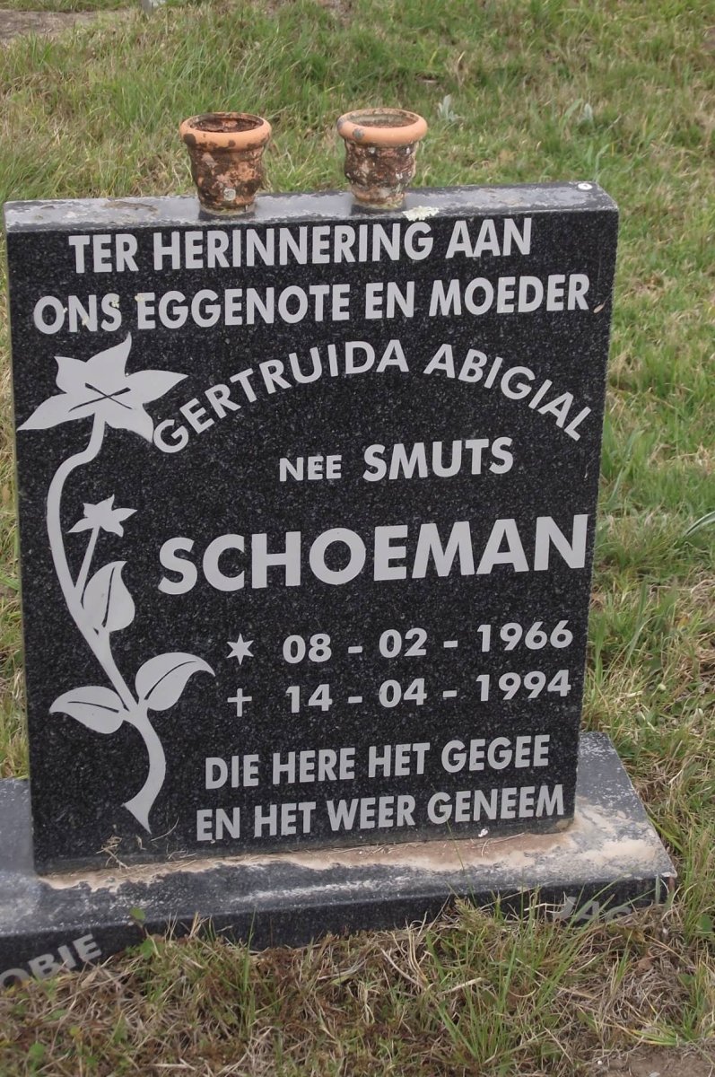 SCHOEMAN Gertruida Abigail 1966-1994