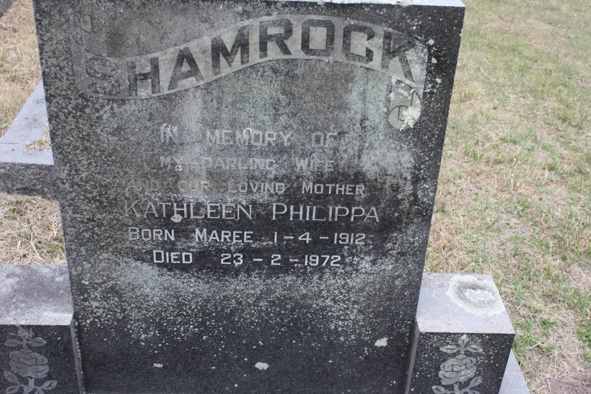 SHAMROCK Kathleen Philippa nee MAREE 1912-1972