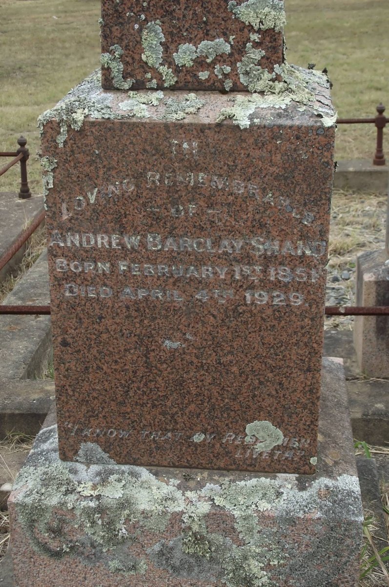 SHAND Andrew Barclay 1851-1929