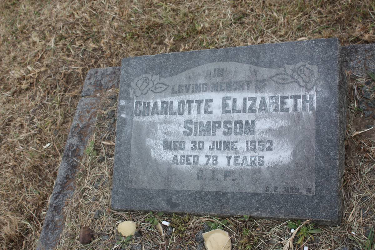 SIMPSON Charlotte Elizabeth -1952