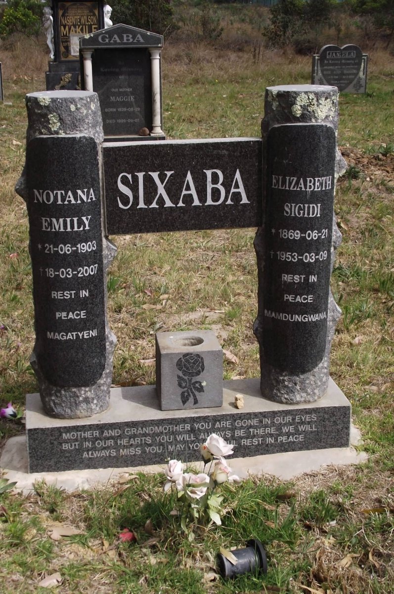 SIXABA Elizabeth Sigidi 1869-1953 :: SIXABA Notana Emily 1903-2007
