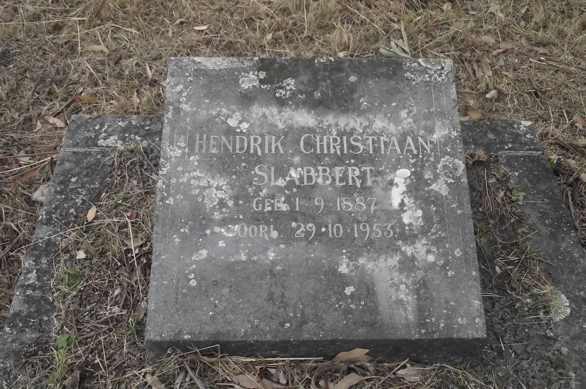 SLABBERT Hendrik Christiaan 1887-1953
