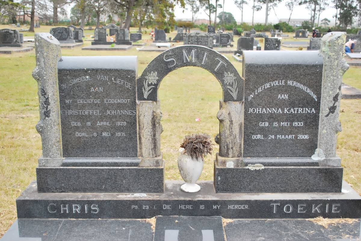SMIT Christoffel Johannes 1929-1971 &amp; Johanna Katrina 1933-2006